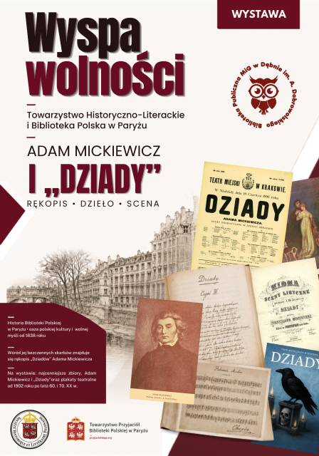 „Wyspa wolności. Towarzystwo Historyczno-Literackie i Biblioteka Polska w Paryżu” – wystawa w Filii nr 2